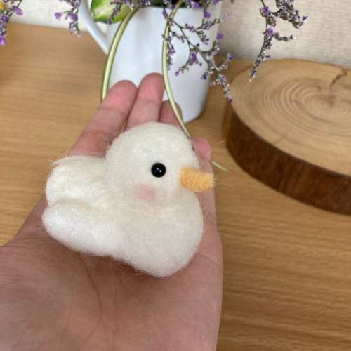 羊毛フェルト 手乗りアヒル 羊毛フェルト Stellange 通販