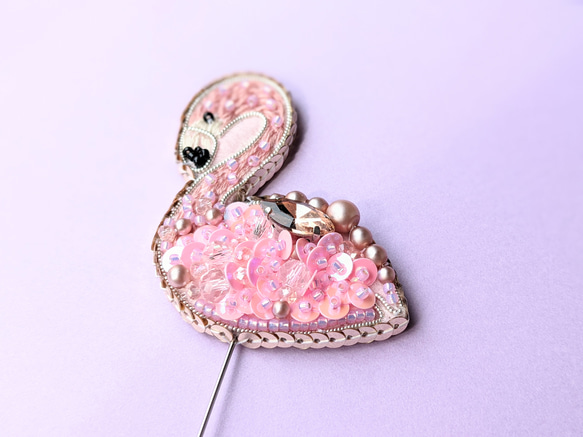 FLAMINGO brooch　フラミンゴのピンブローチ 3枚目の画像