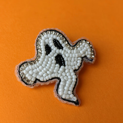 GHOST brooch キラキラおばけのブローチ 2枚目の画像