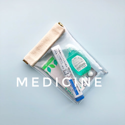 帆布クリア バネポーチ(小サイズ)　PVC 3枚目の画像