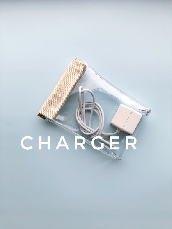 帆布クリア バネポーチ(小サイズ)　PVC 4枚目の画像