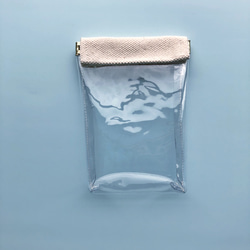 帆布クリア バネポーチ(小サイズ)　PVC 5枚目の画像