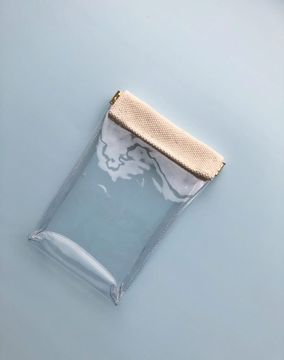 帆布クリア バネポーチ(小サイズ)　PVC 6枚目の画像