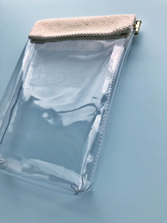 帆布クリア バネポーチ(小サイズ)　PVC 7枚目の画像