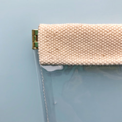 帆布クリア バネポーチ(小サイズ)　PVC 8枚目の画像