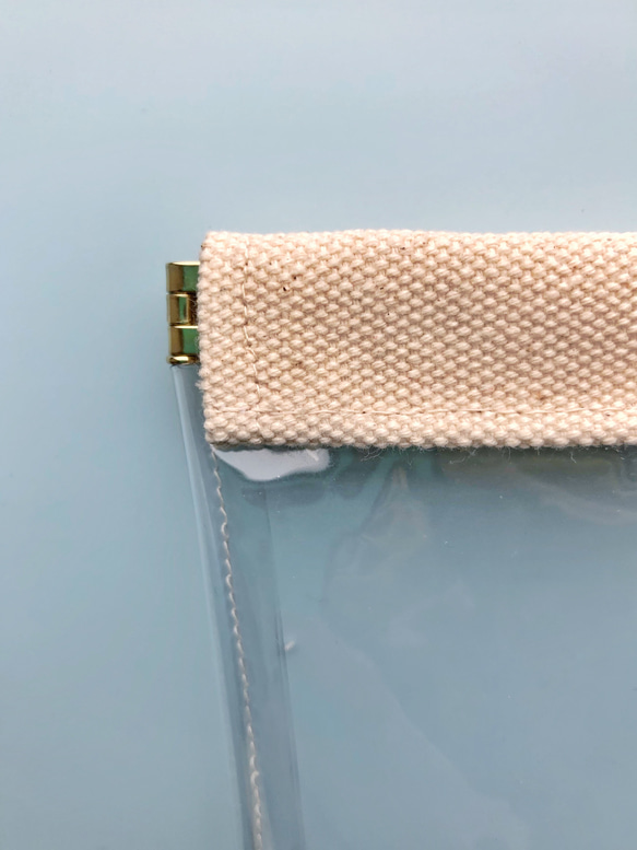 帆布クリア バネポーチ(小サイズ)　PVC 8枚目の画像