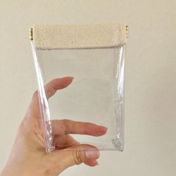 帆布クリア バネポーチ(小サイズ)　PVC 9枚目の画像