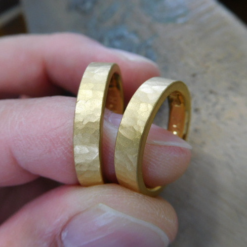 K24 純金リング幅6.3㎜厚さ2.1㎜15.5号 12.95g 鍛造