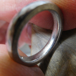鍛造 結婚指輪 プラチナ1000 純プラチナ プラチナ999 甲丸 リング 幅3mm 鏡面 7枚目の画像