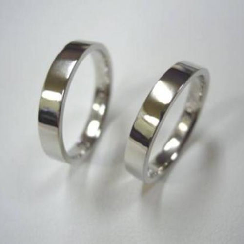 鍛造 結婚指輪 プラチナ pt900 シンプル ストレート 平内 リング