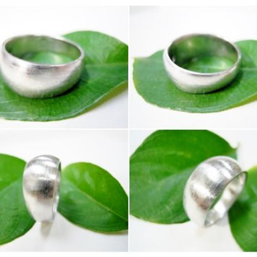鍛造 結婚指輪 プラチナ pt900 太め 月形甲丸リング 幅9mm~4mm