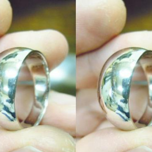 鍛造 結婚指輪 プラチナ pt900 太い 月形甲丸リング 幅9mm~4mm 鏡面 