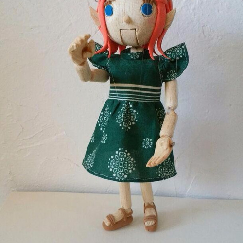 マリオネット 操り人形 パペット ドール 赤毛の女の子 その他人形