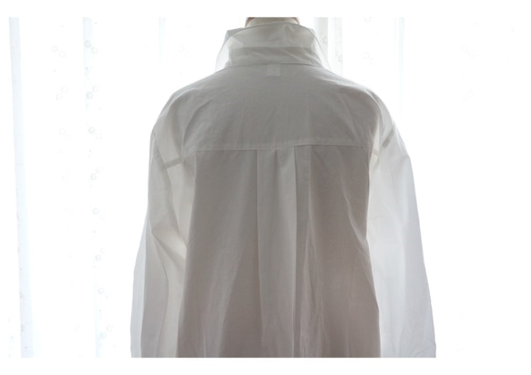 襯衫式連衣裙（白色） 第6張的照片