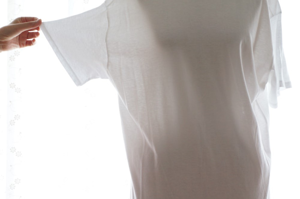 【送料無料】ロングTシャツ（ホワイト) 8枚目の画像