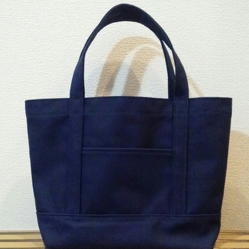 8号帆布トートバッグ(MT)ブラック/スイトピー　momo-mamaさま専用 Mサイズ ネイビー 8号帆布 トートバッグ トートバッグ luster