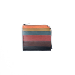 【配色カスタム無料】Ｌ字型ファスナーミニ財布（６色ボーダー） 3枚目の画像