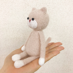 ami-neko mohair lame pink 3枚目の画像