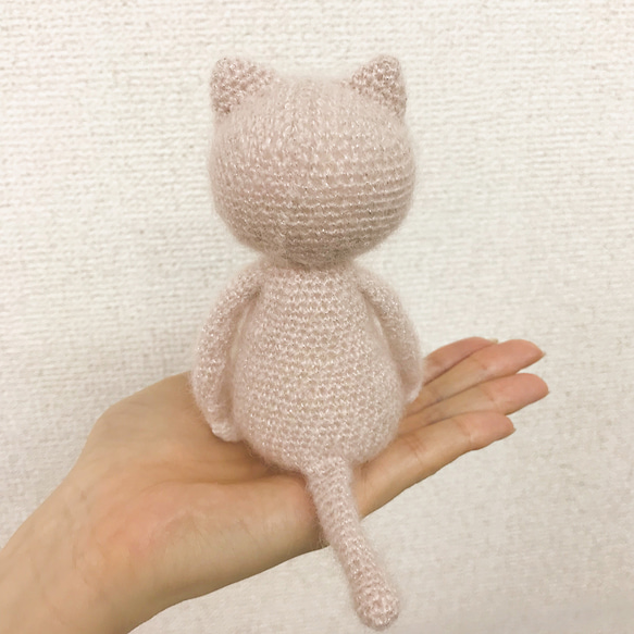 ami-neko mohair lame pink 4枚目の画像