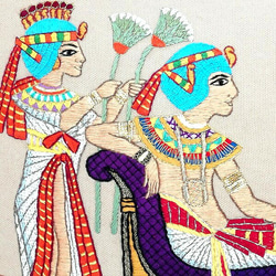 刺繍のクッションカバー「エジプト」IV 3枚目の画像