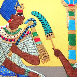 刺繍のクッションカバー「エジプト」V 3枚目の画像