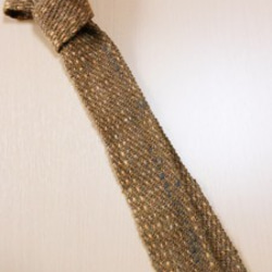 手織り ネクタイ NEC106A  シルクウール メンズ 茶系 プレゼント 父の日 3枚目の画像