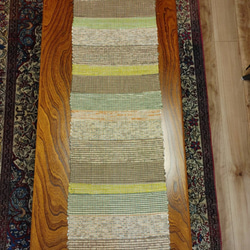 シルク 裂き織り ロングマット  MAT201 1枚目の画像