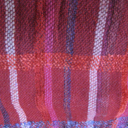 手織り カシミア混 ウール 柔らか マフラー MUF127A 赤 プレゼント 2枚目の画像