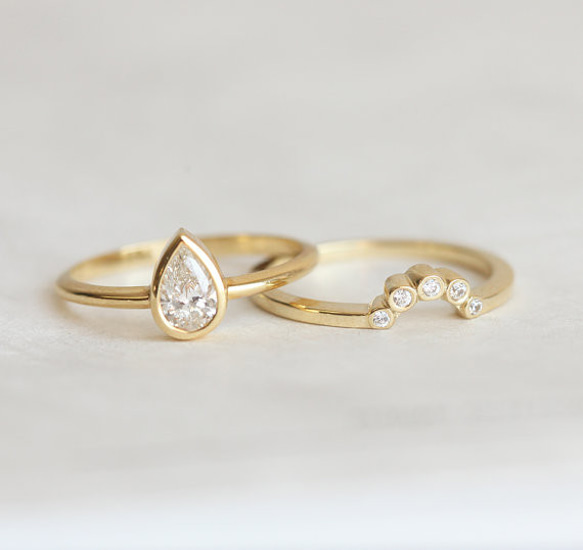 ０.４カラットダイヤモンドセットリング◆エンゲージリング&マリッジリング （婚約指輪＆結婚指輪） 2枚目の画像