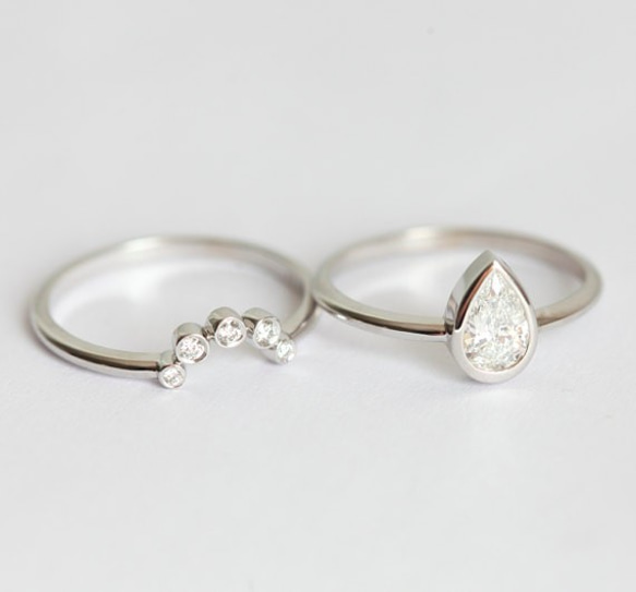 ０.５カラットダイヤモンドセットリング◆エンゲージリング&マリッジリング （婚約指輪＆結婚指輪） 4枚目の画像