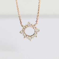 K14　ダイヤサークルネックレス　バージョン#1　Snowflake Necklace 1枚目の画像