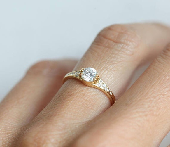 K18　0.5ct　ダイヤ　リング　婚約指輪 4枚目の画像