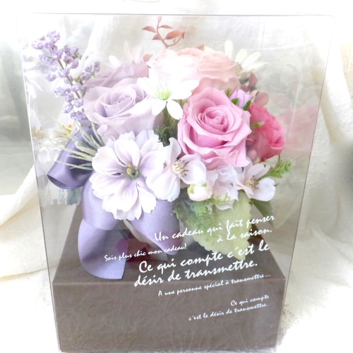 母の日【プリザーブドフラワー】紫・ピンク系 プリザーブド