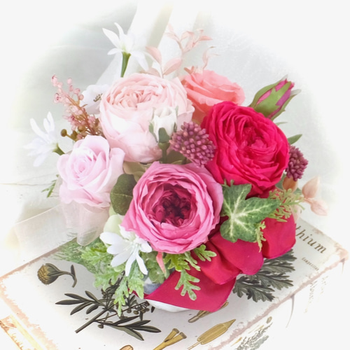 母の日【プリザーブドフラワー】紫・ピンク系 プリザーブドフラワー