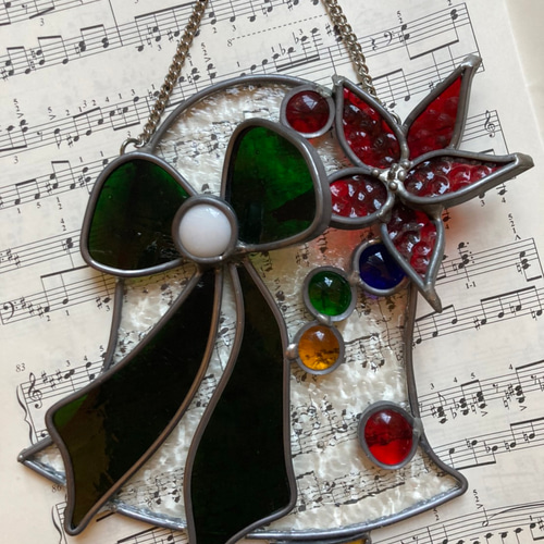 クリスマス ベルのステンドグラスB その他インテリア雑貨 Petit lump