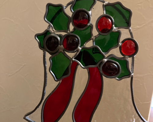 ステンドグラス　クリスマスバイン＆べル ステンドグラスクリスマスバイン＆べル