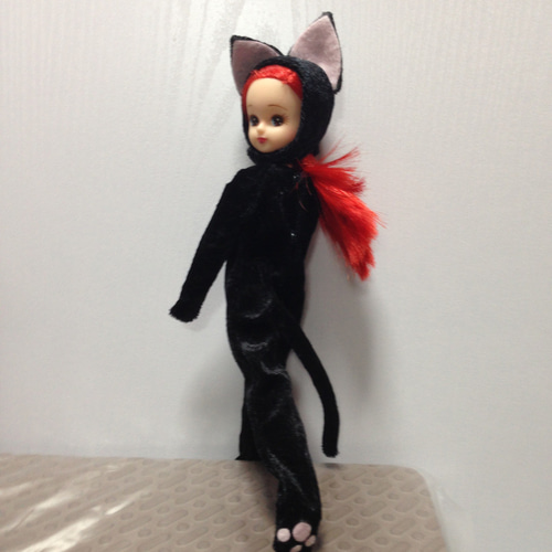 P⑧6　ぬいぐるみ　着せ替え　服　衣装　赤ちゃん　黒　招き　猫　着ぐるみ　帽子 P⑧6 ぬいぐるみ 着せ替え 服 衣装 赤ちゃん 黒 招き 猫