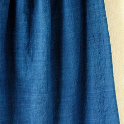 腰機手織り布テヌンに浅間の藍、素直なスカート 4枚目の画像