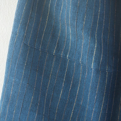 手織り木綿の切り替えスカート 5枚目の画像