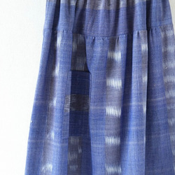 手織り絣木綿の１ティアードスカート 2枚目の画像