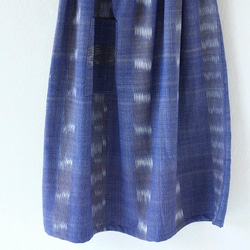 手織り絣木綿の１ティアードスカート 4枚目の画像
