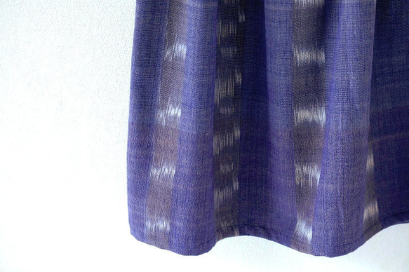 手織り絣木綿の１ティアードスカート 7枚目の画像