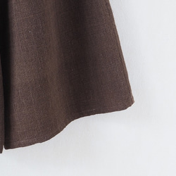 黒檀染め手織り布とナガ族布のゆったりワイドパンツ 3枚目の画像