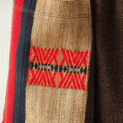 手織り木綿＋ナガ族布のスカート 6枚目の画像