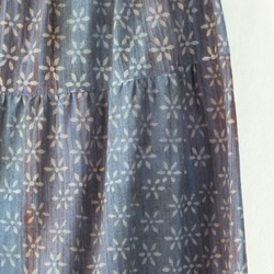 木版更紗のティアードスカート 3枚目の画像