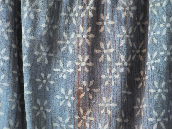 木版更紗のティアードスカート 5枚目の画像