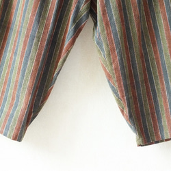 手織り木綿のふんわりバルーンパンツ 6枚目の画像