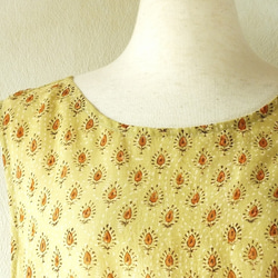 木版更紗のマキシ丈夏のワンピース 2枚目の画像