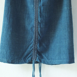 手織り綿の浅間山麓藍染スカート 6枚目の画像