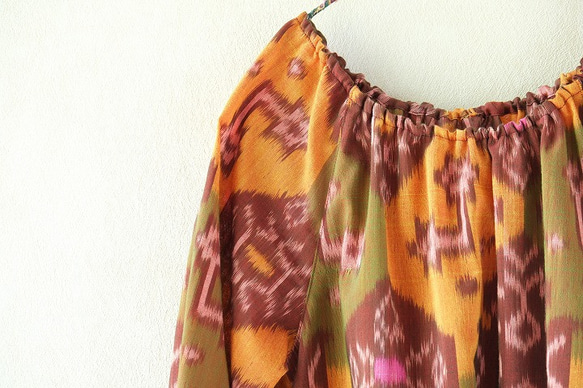 バリ絣織りのふんわりチュニック 2枚目の画像